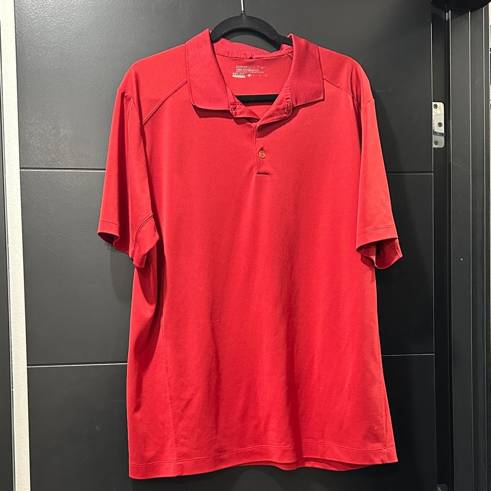 Nike Men's Red Polo Shirt
